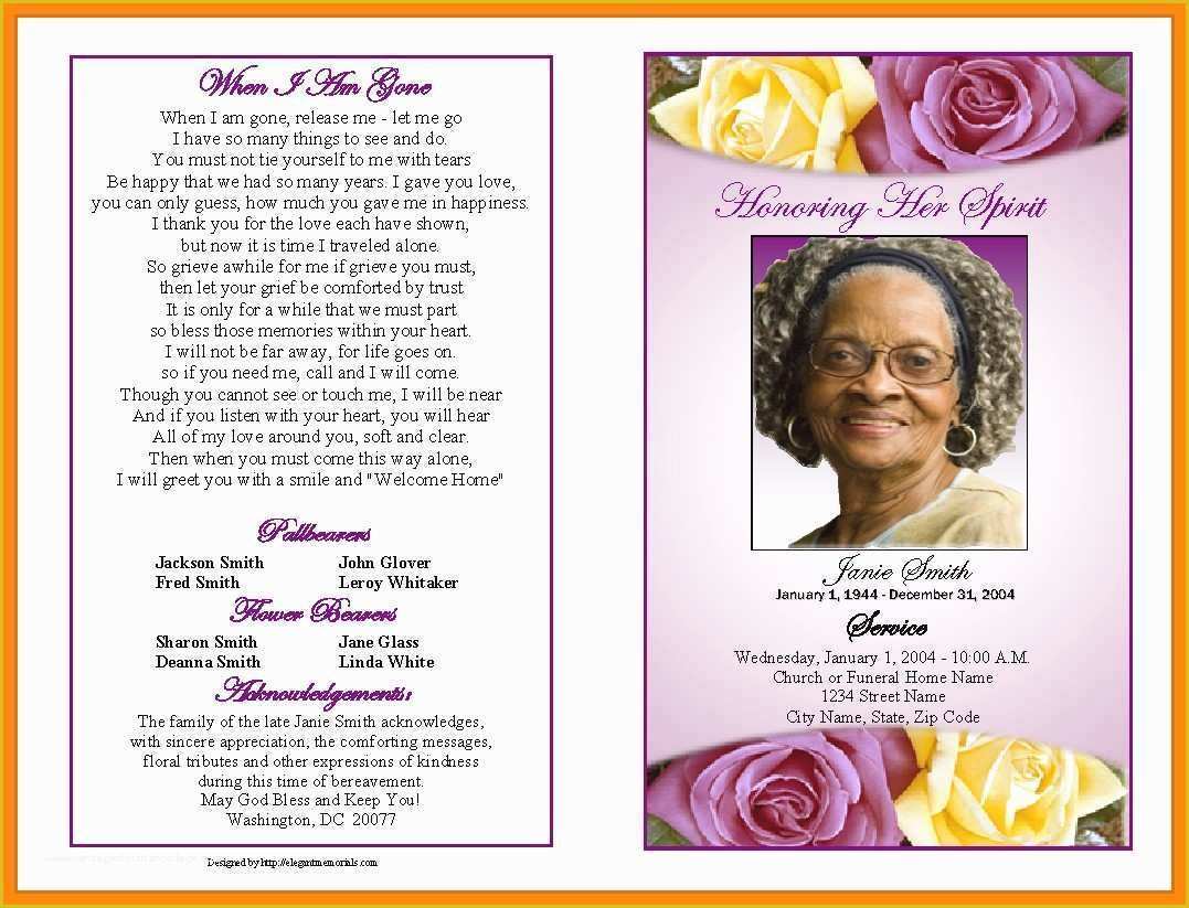 Funeral Program Template Publisher Free Of Beautiful Free Funeral Program Template Microsoft