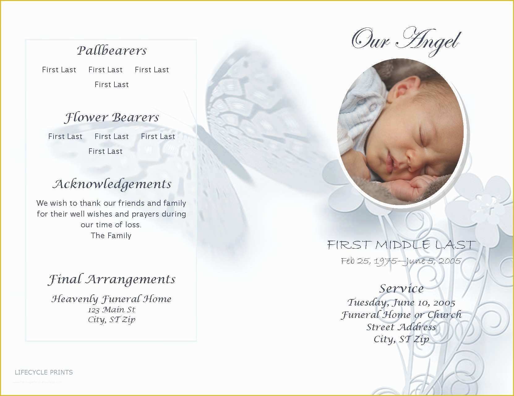 Funeral Program Template Publisher Free Of Best Download Free Funeral Program Template Microsoft