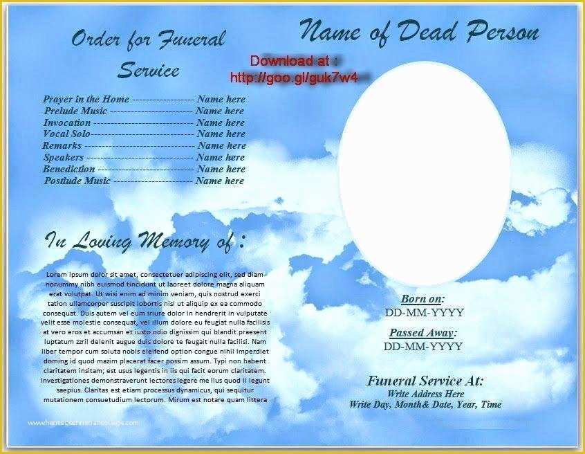 Funeral Program Template Publisher Free Of Church order Service Template Awesome Funeral Bulletin
