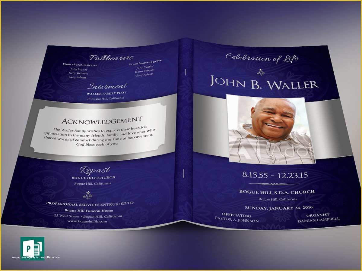 Funeral Program Template Publisher Free Of Dignity Funeral Program Publisher Template On Behance
