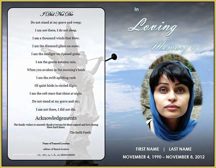 Funeral Program Template Publisher Free Of Funeral Program Template Publisher Free Template