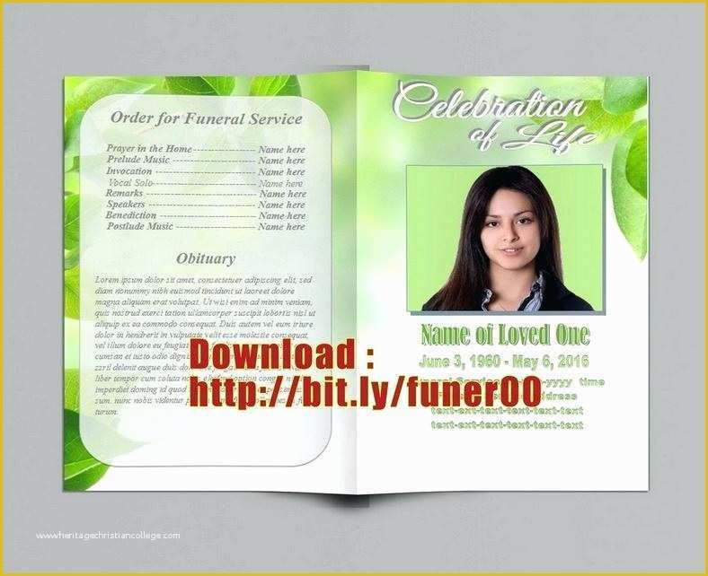 Funeral Program Template Publisher Free Of Funeral Program Templates Publisher Obituary Template Free