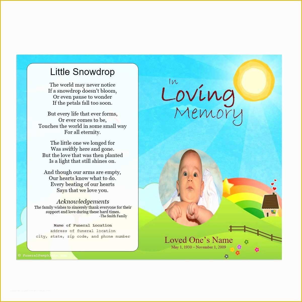 Funeral Program Template Publisher Free Of Inspirational Memorial Program Template Free