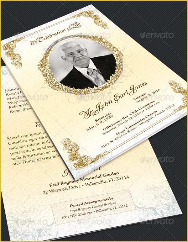 Funeral Program Template Publisher Free Of Publisher Brochure Template – 14 Free Pdf Psd Ai