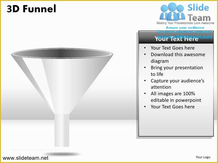Funnel Ppt Template Free Of 3d Sales Funnel Powerpoint Ppt Slides