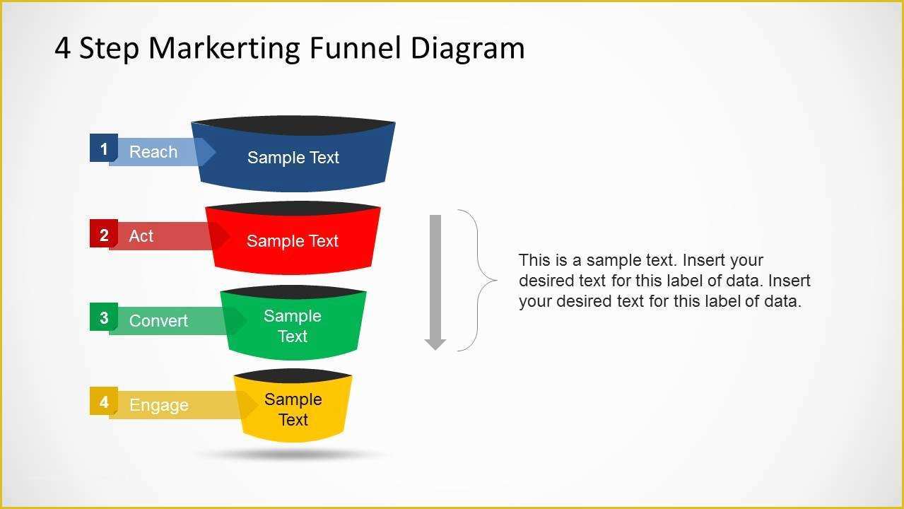 Funnel Ppt Template Free Of 4 Step Marketing Funnel Diagram for Powerpoint Slidemodel