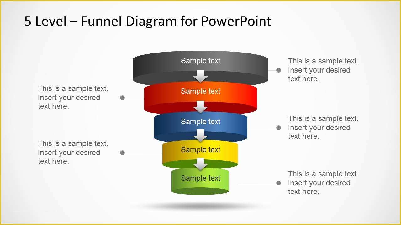 Funnel Ppt Template Free Of 5 Level Funnel Diagram Template for Powerpoint Slidemodel