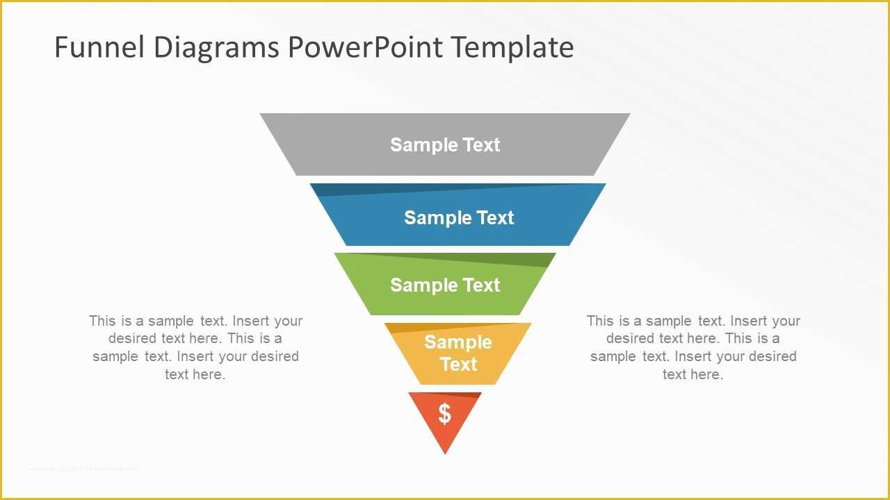 Funnel Ppt Template Free Of Editable Five Step Powerpoint Funnel Slidemodel