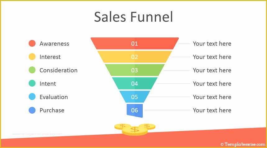 Funnel Ppt Template Free Of Sales Funnel Powerpoint Template Templateswise