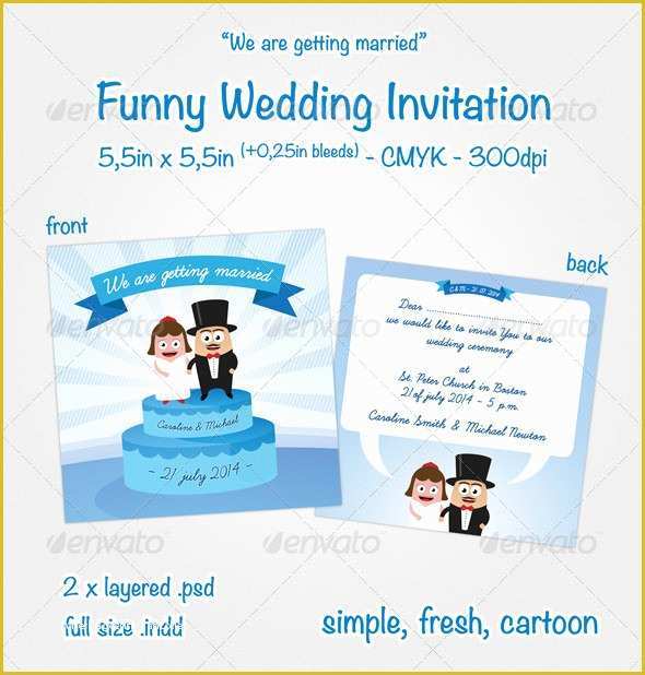 Funny Wedding Invitation Templates Free Of 16 Funny Wedding Invitation Templates – Free Sample