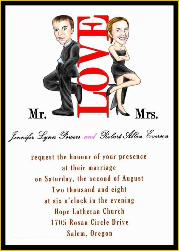 Funny Wedding Invitation Templates Free Of 17 Funny Wedding Invitation Templates – Free Sample