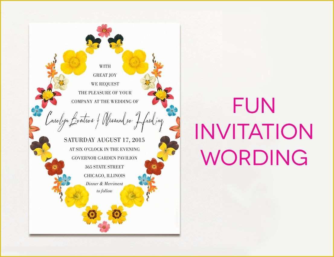 Funny Wedding Invitation Templates Free Of Wedding Invitation Wording Examples In Every Style