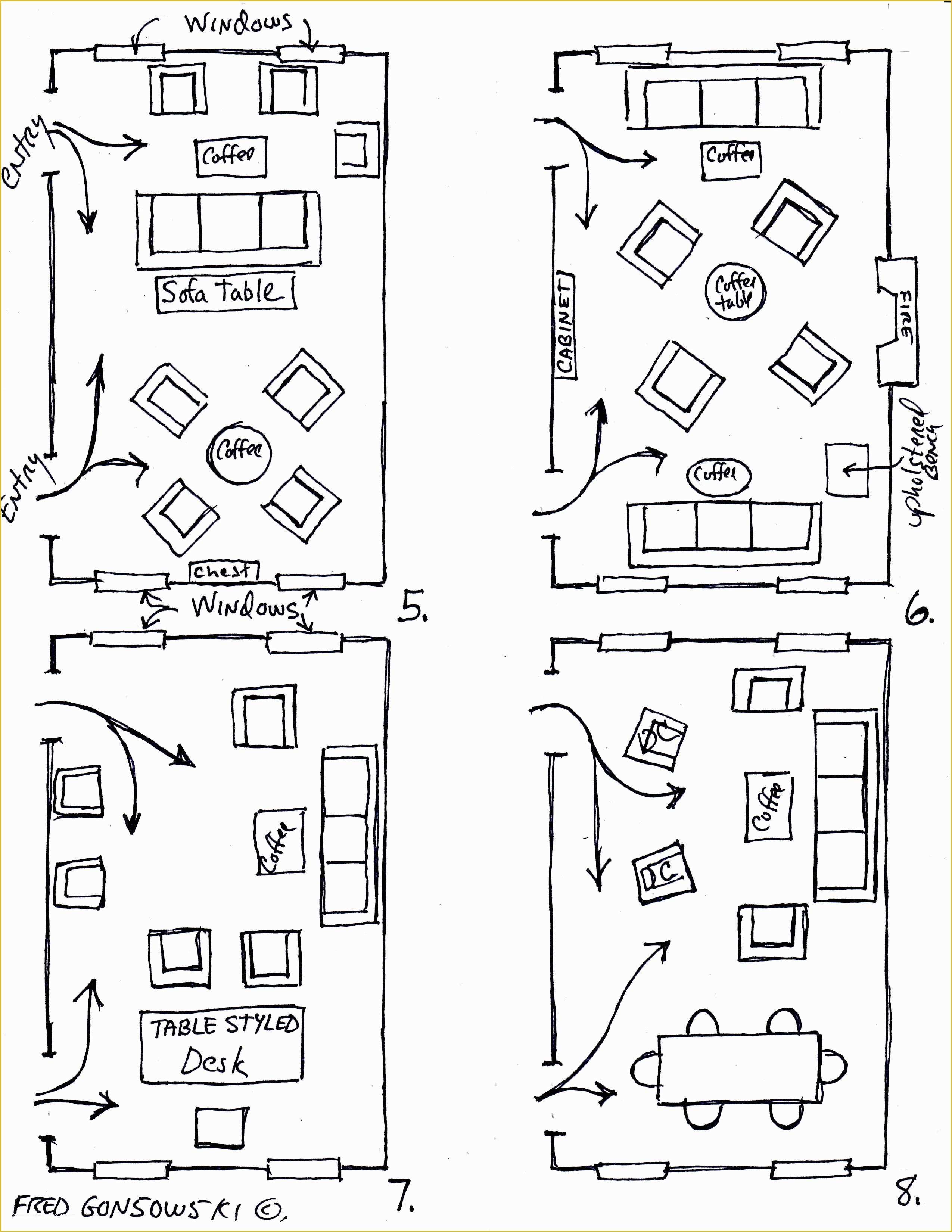 44 Furniture Placement Templates Free