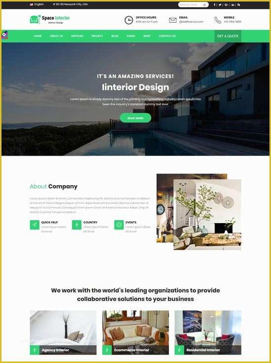 Furniture Website Templates Free Download Of 50 Interior Design & Furniture Website Templates