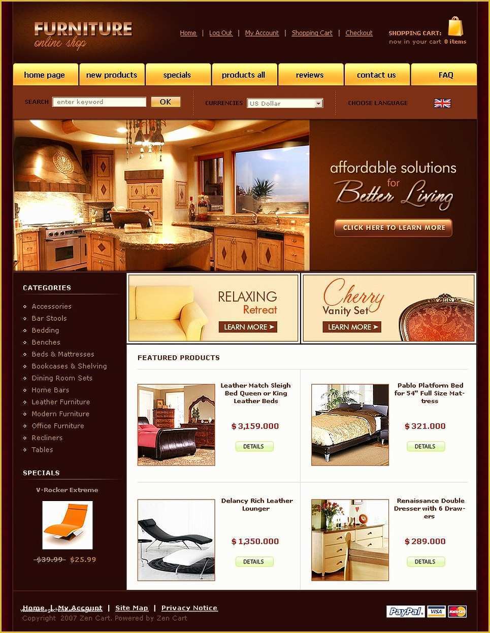Furniture Website Templates Free Download Of Furniture Zencart Template Web Design Templates Website