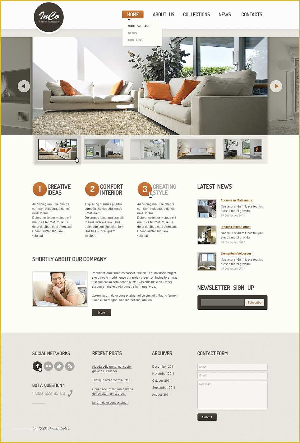 Furniture Website Templates Free Download Of Interior & Furniture Responsive Website Template Web