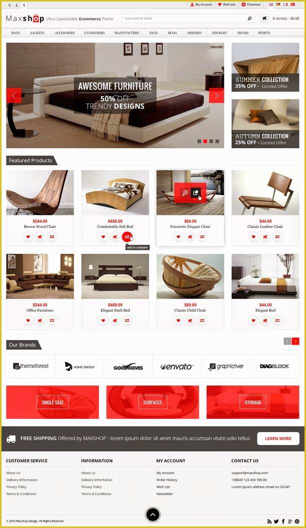 Furniture Website Templates Free Download Of Maxshop New Responsive Wp E Merce theme Download New