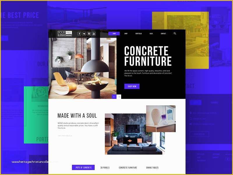 Furniture Website Templates Free Download Of Modern Furniture Store Template Free Psd Download Psd