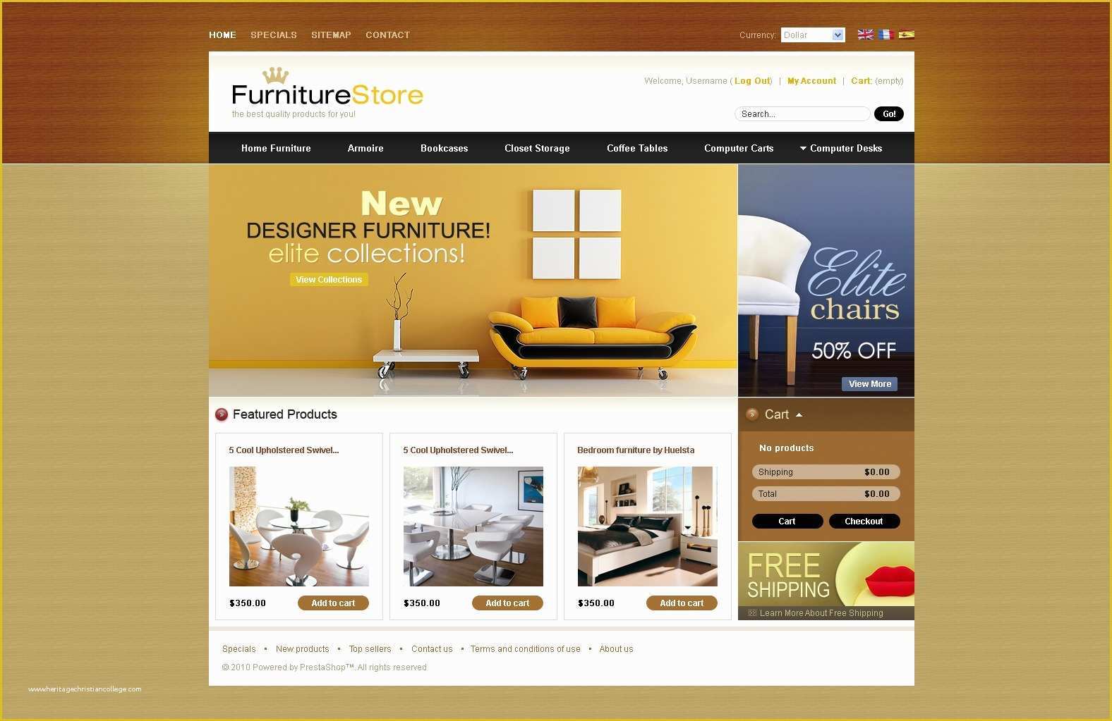 Furniture Website Templates Free Download Of Royal Furniture Prestashop theme