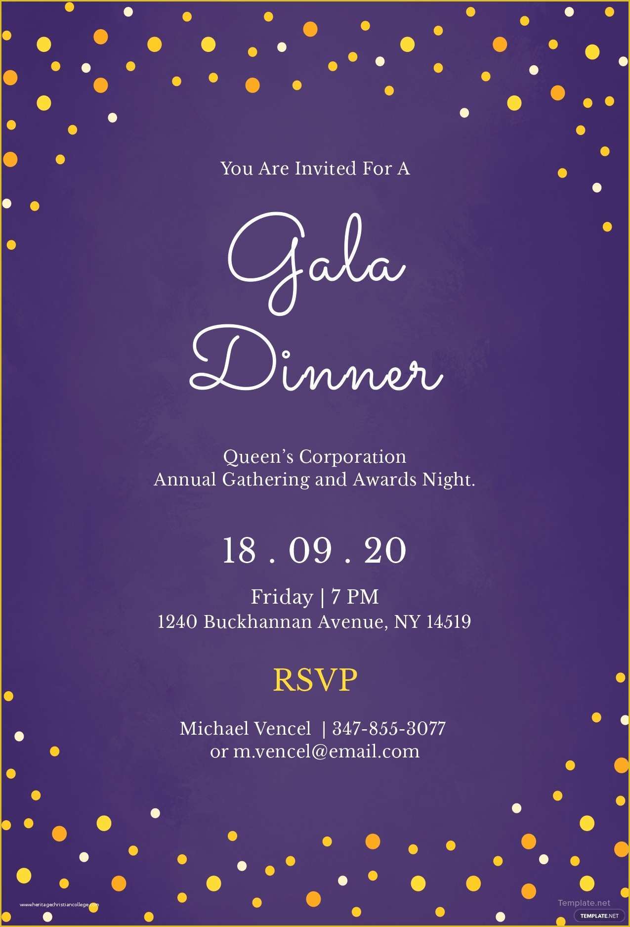 Gala Invitation Template Free