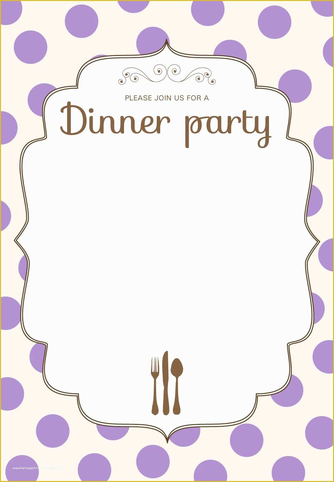 Gala Invitation Template Free Of Free Printable Classic Dinner Party Invitation