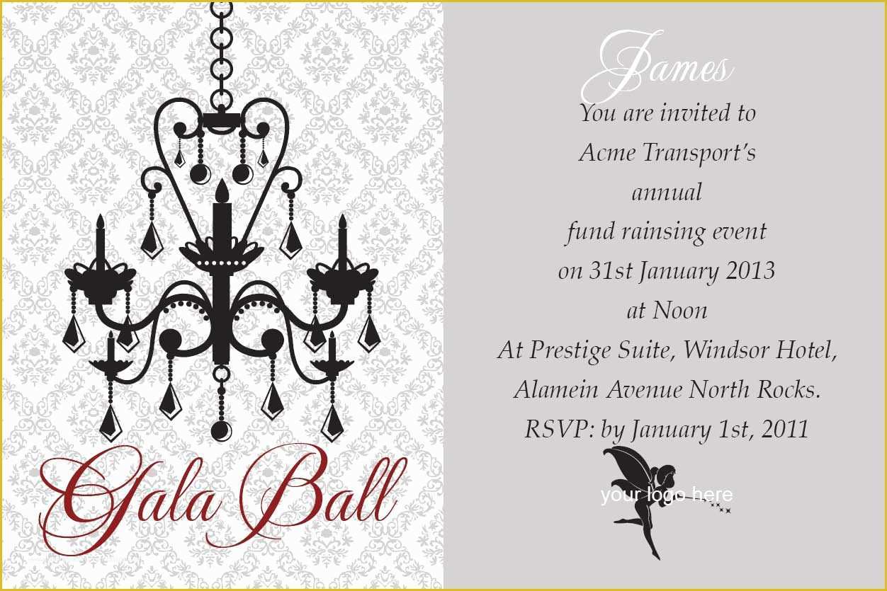 Gala Invitation Template Free Of Gala Dinner Invitation