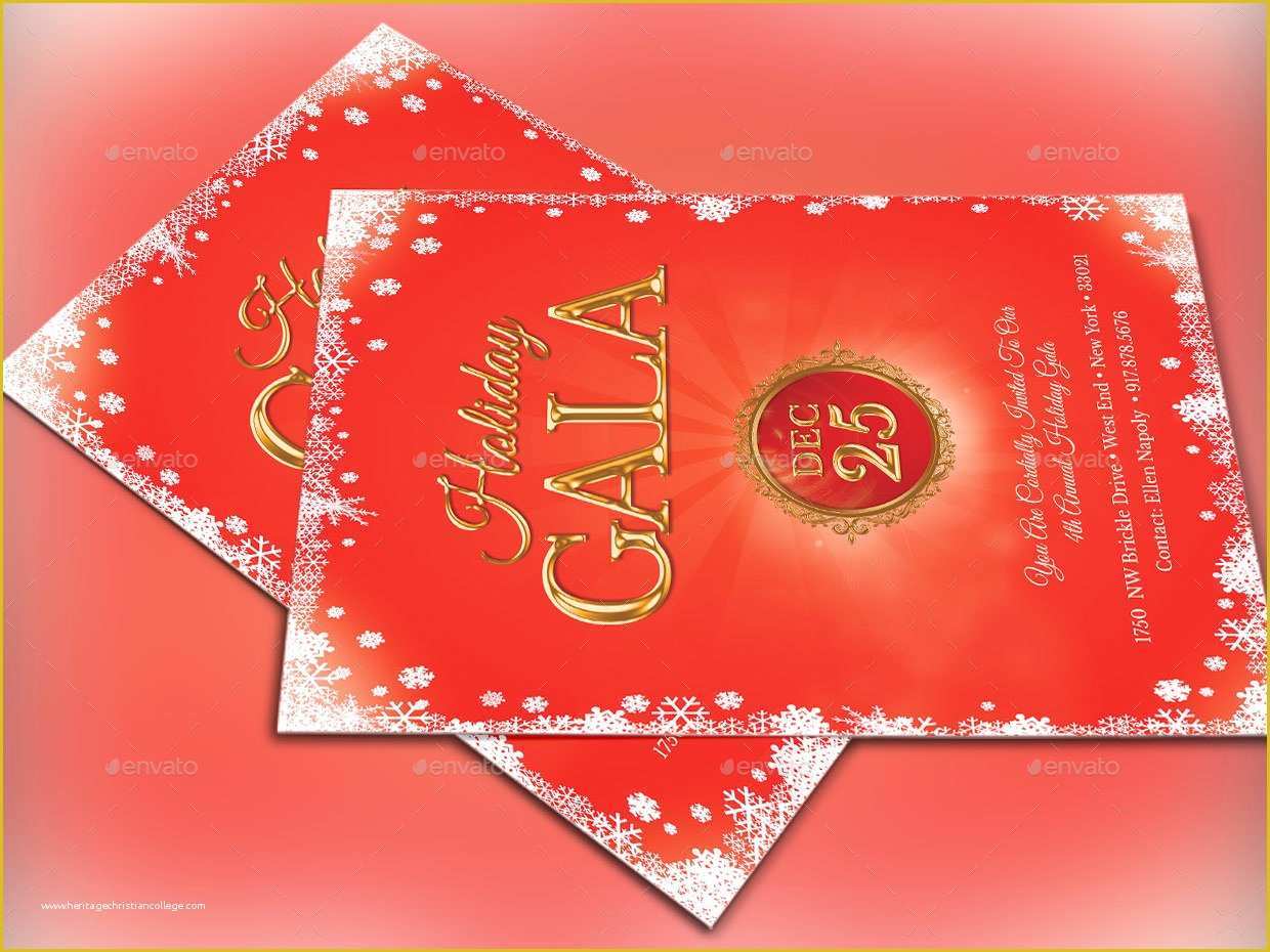 Gala Invitation Template Free Of Holiday Gala Invitation Template by 4cgraphic2