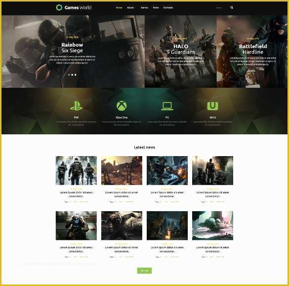 Gaming Website Template HTML5 Free Of 46 Gaming Website themes & Templates