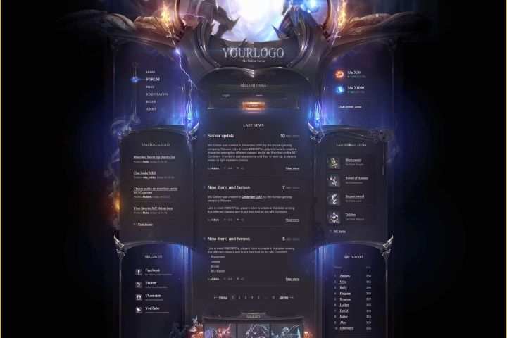 Gaming Website Template HTML5 Free Of High Fantasy Wordpress Template