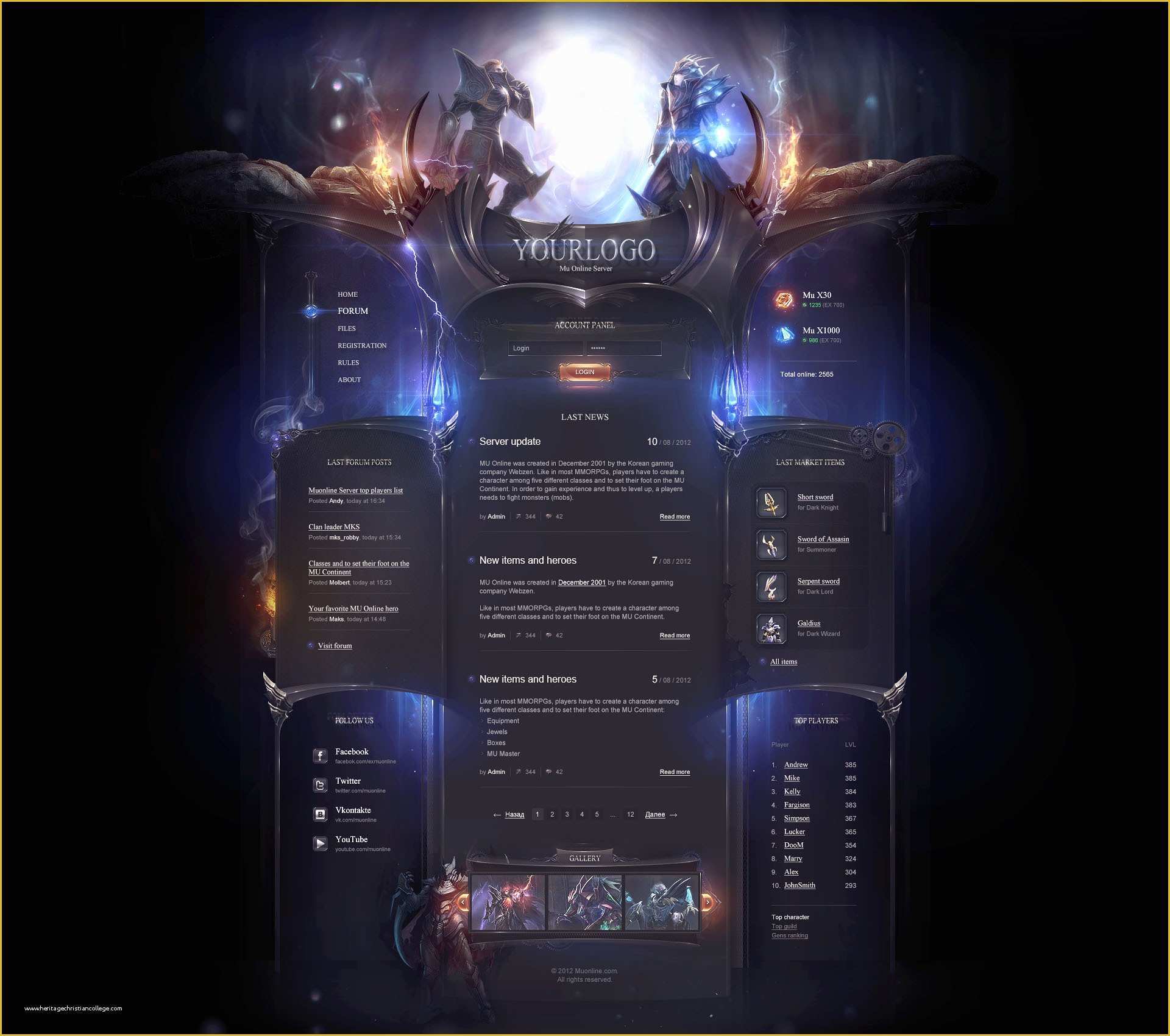 Gaming Website Template HTML5 Free Of High Fantasy Wordpress Template