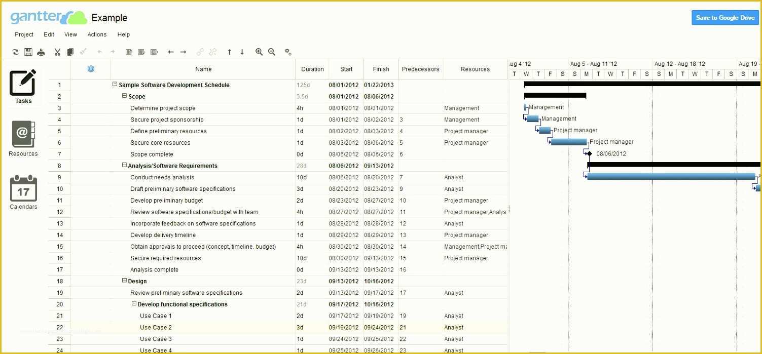 Gantt Chart Template Pro Free Download Of Gantt Chart Template Pro Vertex42 Download Example Of