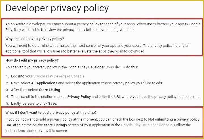 Customer Data Privacy Policy Template