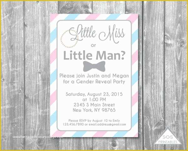 Gender Reveal Party Invitations Free Template Of 10 Gender Reveal Party Invitations Psd Ai