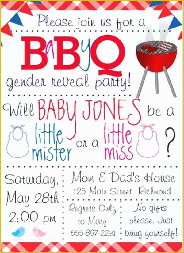 Gender Reveal Party Invitations Free Template Of 10 Gender Reveal Party Invitations Psd Ai