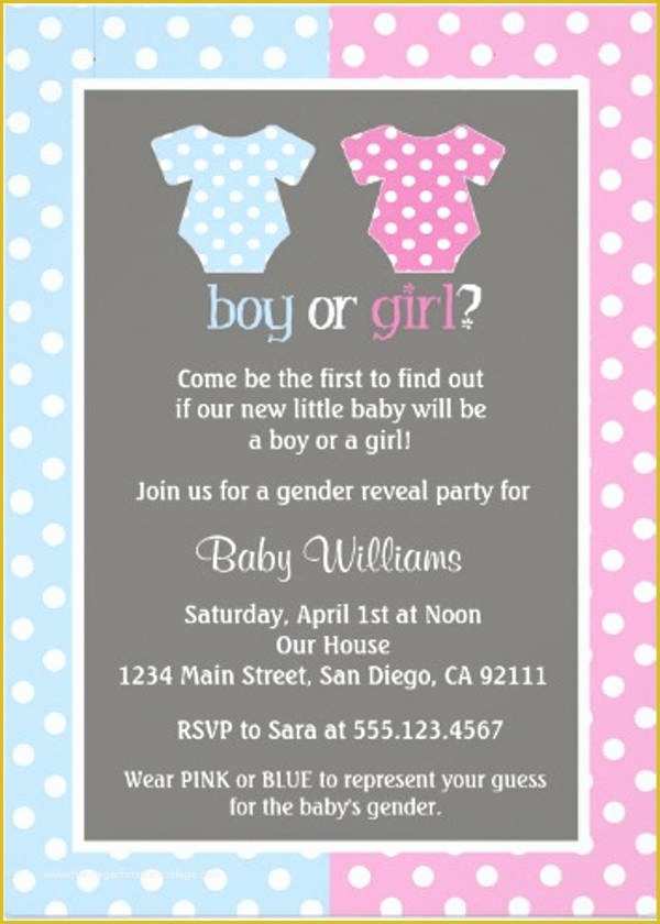 Gender Reveal Party Invitations Free Template Of 10 Gender Reveal Party Invitations Psd Ai