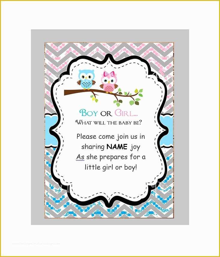 Gender Reveal Party Invitations Free Template Of 17 Free Gender Reveal Invitation Templates Template Lab