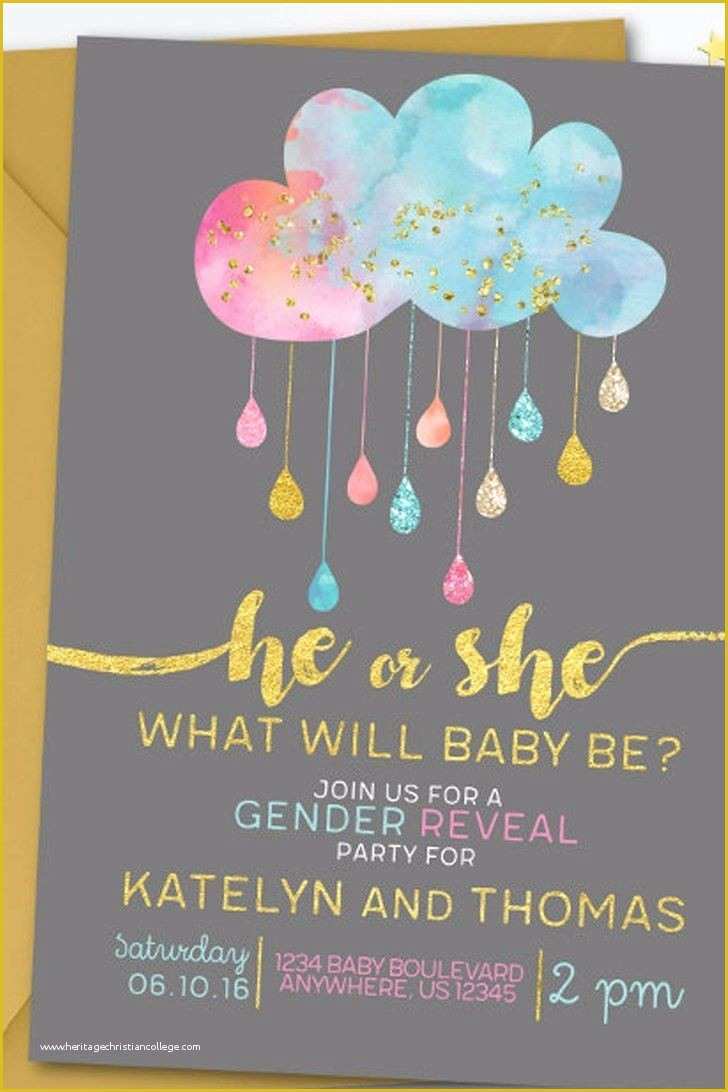 Gender Reveal Party Invitations Free Template Of 20 astonishing Gender Reveal Invitation Template