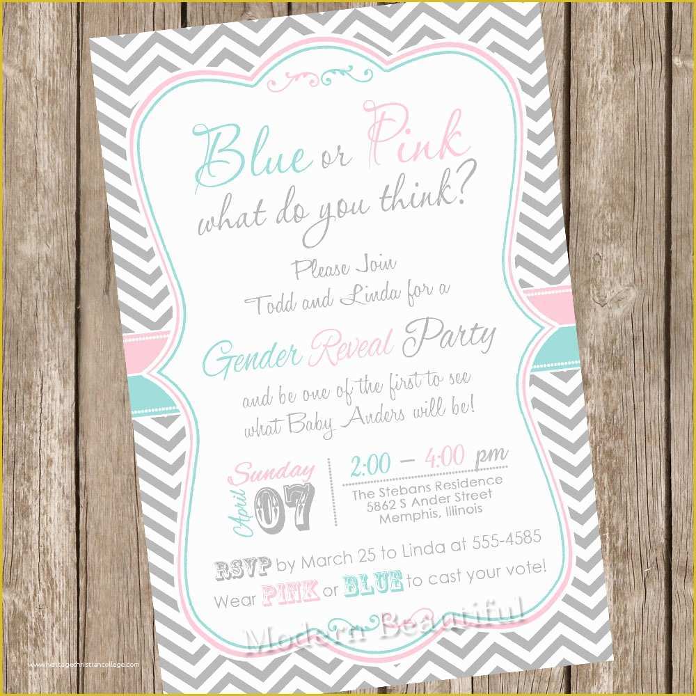 59 Gender Reveal Party Invitations Free Template