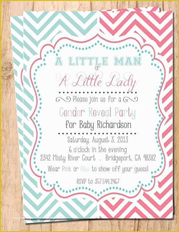 Gender Reveal Party Invitations Free Template Of Free Printable Gender Reveal Invitations