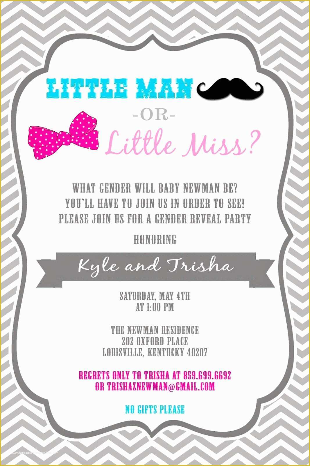 Gender Reveal Party Invitations Free Template Of Free Printable Gender Reveal Party Invitations