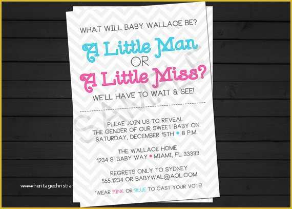 Gender Reveal Party Invitations Free Template Of Gender Reveal Invitations Template
