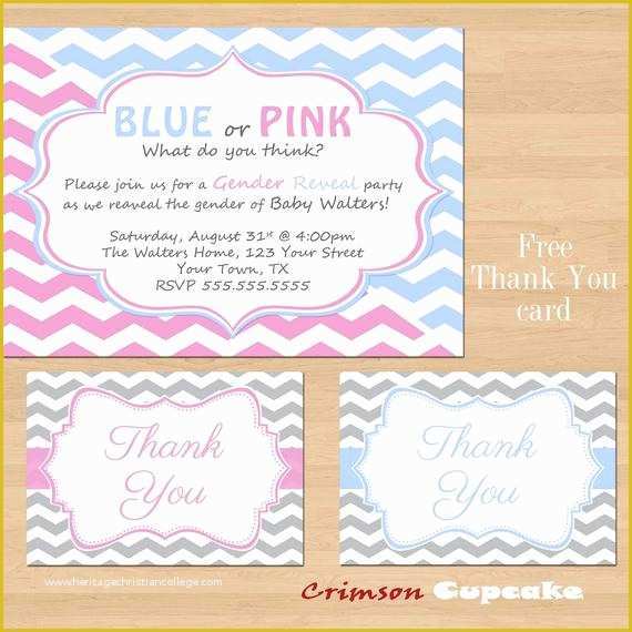 Gender Reveal Party Invitations Free Template Of Items Similar to Printable Gender Reveal Party Invitation