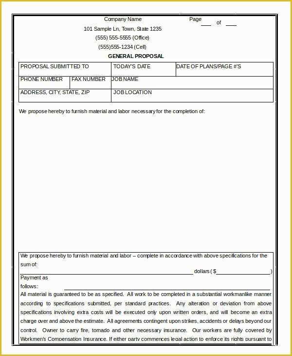 General Contractor Contract Template Free Of 15 Contractor Proposal Templates Free Word Pdf format