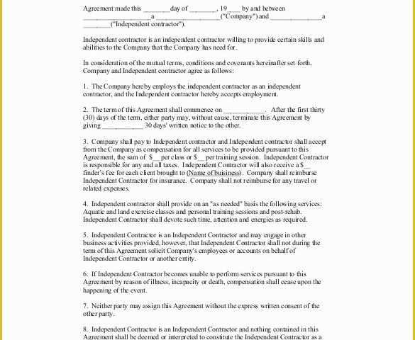 General Contractor Contract Template Free Of Contractor Agreement Template – 22 Free Word Pdf Apple