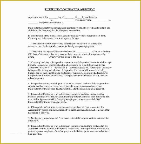 General Contractor Contract Template Free Of Contractor Agreement Template – 22 Free Word Pdf Apple