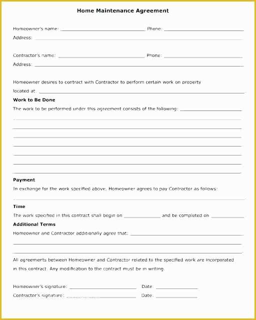 General Contractor Contract Template Free Of General Contract Template – formsauafo
