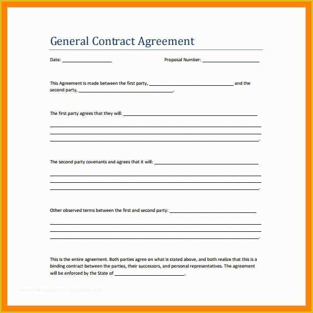 General Contractor Contract Template Free Of General Contractor Contract Template Free General