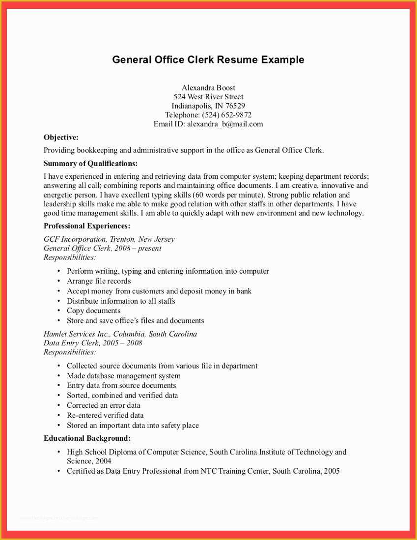 General Resume Template Free Of 10 Best Of General Resume Samples General Dentist