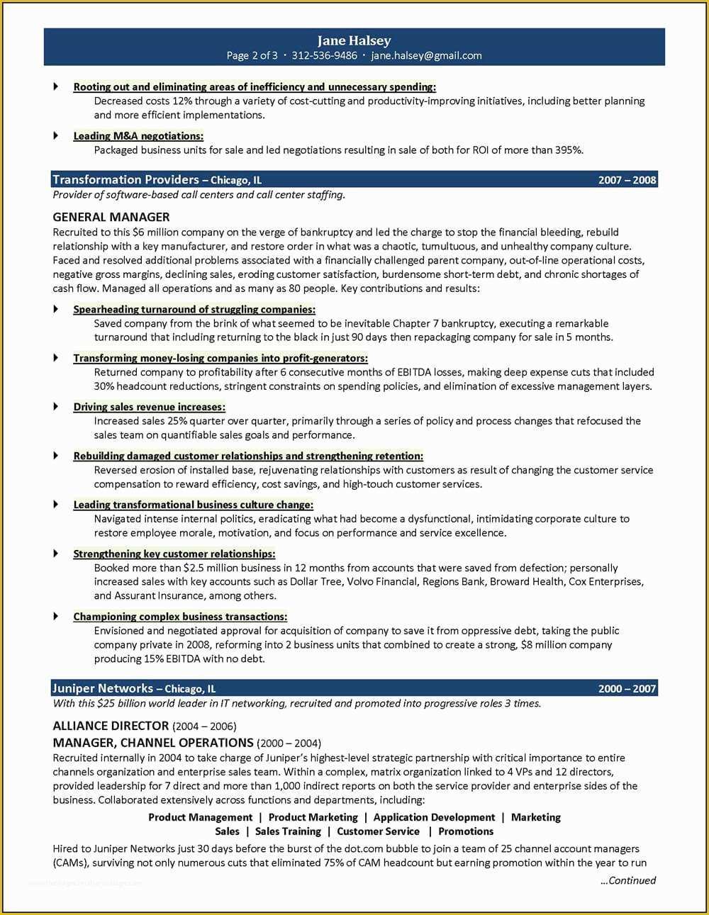 General Resume Template Free Of General Manager Resume Example for A Ceo Gm Candidate