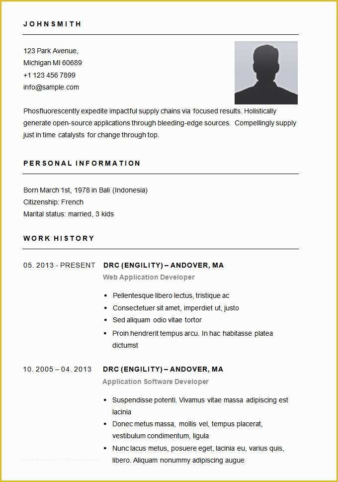 General Resume Template Free Of Resume Templates